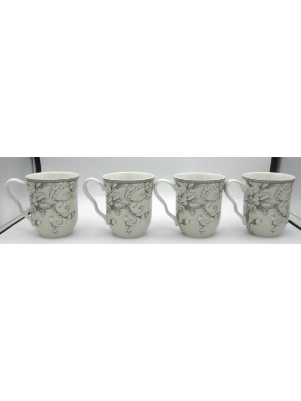 Adelaide Antique White by 222 Fifth Mugs Set of 4 Pattern Code: 22FADEAW - Picture 3 of 10